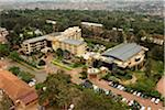 Kigali, Rwanda. An aerial view of the four star Serena hotel.