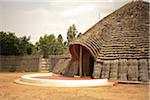 Nyanza, Rwanda. A reconstruction of the kings palace is the focus for the National Museum.