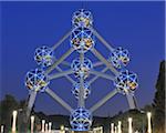 Atomium at Night, Brussels, Belgium