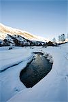 River in snowy landscape