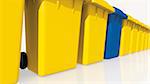 Yellow and Blue Bins