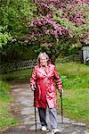 Pôle Senior femme marchant, Suède.