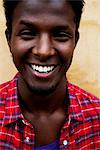 Close-up of man laughing