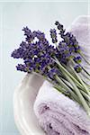 Close-up of Lavender and Towel