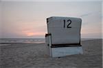 Mer du Nord, Allemagne, Sylt, Rantum, chaise de plage