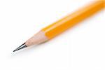 Sharp pencil on white background