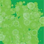 A patchy green bubble effect for use of a desktop or background