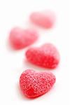 Sugar candy Valentine's hearts isolated on white background