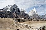 Sherpa farming village of Dusa. Taboche and Cholatse are in the background.