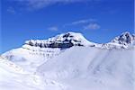 Scenic winter mountain landscape in Canadian Rockies