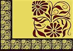 Floral border 01 - highly detailed floral ornaments as decorative border