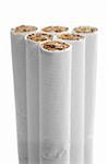 6 cigarettes isolated over white background