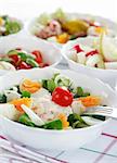 Different salads in buffet - healthy food