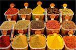 Variety of spices from all over the world