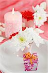 Romantic table setting for Valentine, birthday or other event