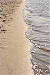 beach sand and the gentle sea