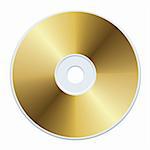 Blank gold compact disc vector