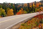 Fall scenic highway in northern Ontario, Canada