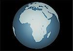 Africa (Vector). Accurate map of Africa. Mapped onto a globe. Includes the large lakes, Madagascar. Europe and Middle East to the North.