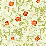 Floral seamless pattern with background seamless, element for design, vector illustration