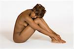 African American female posing nude