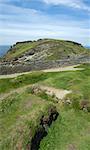 tintagel castle the cornish coast cornwall england uk