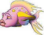 Fish 21 beauty - High detailed illustration - Beautiful coloured coral fish