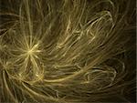 high res flame fractal forming a golden swirl