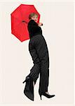 Businesswoman with an umbrella