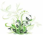 Green floral background vector illustration design for greeting cards