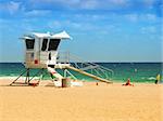 Lifeguard station on scenic Ft Lauderdale beach