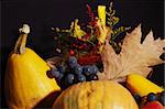 Pumpkin composition. Fall and Halloween concept.