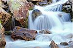 Little brook mountain waterfall, summer season