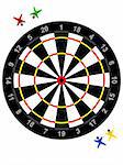 Darts and target for game - a vector