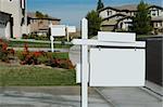 Blank Real Estate Signs in a Row - Ready for your own message.