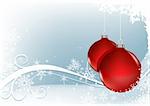 Red Christmas Balls - vector illustration as christmas background
