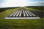 Aerial view of airplane landing field on Maui, Hawaii.