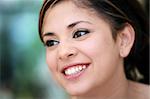 Portrait of a young mexican girl smiling