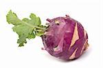 image series of fresh vegetables on white background - kohlrabi