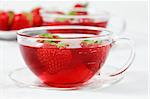 Fruit tea with strawberries