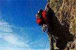 Male climber, Rock-climbing sport, horizontal orientation, day light