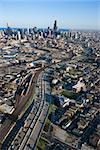 Aerial view of Chicago, Illinois.