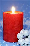 Burning Candle with christmas feeling