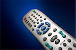 The remote-control on a dark blue background