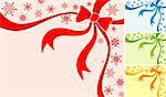 Abstract christmas background with bow, element for design, vector illustration