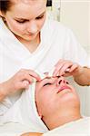 Deep cleansing facial extraction at a beauty spa