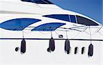 White luxury private yacht - detail