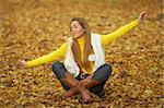 20-25 years old beautiful sexy woman portrait in natural autumn outdoors