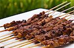 photo of asian food delicious chicken satay skewer