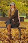 20-25 years old beautiful sexy woman portrait in natural autumn outdoors